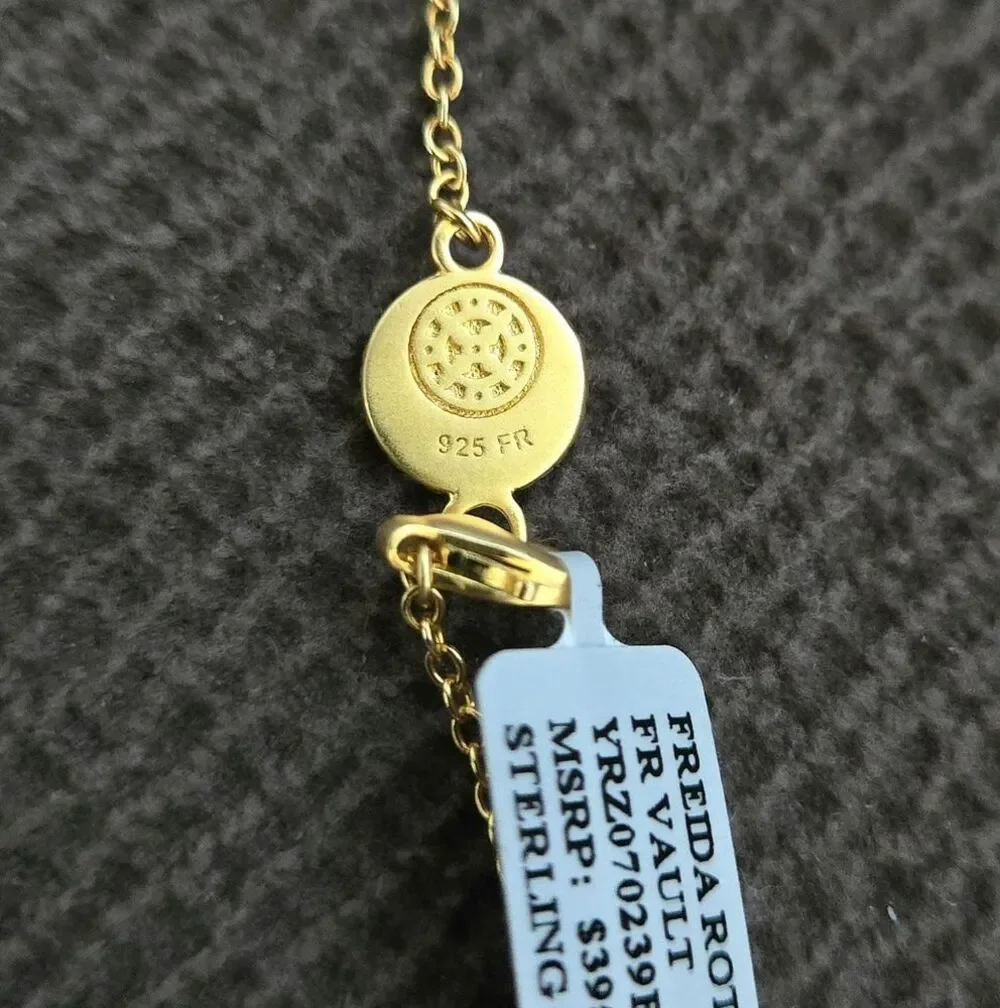 ✨️HP✨️ Freida Rothman Long Starburst🎇 Necklace with Gold💛 Chain⛓️ Tassel - NWT